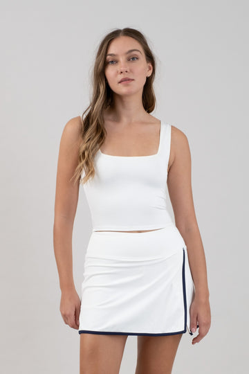 Reversible Square Neck Crop Top