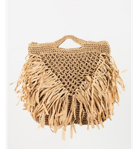 Straw Tassel Bag